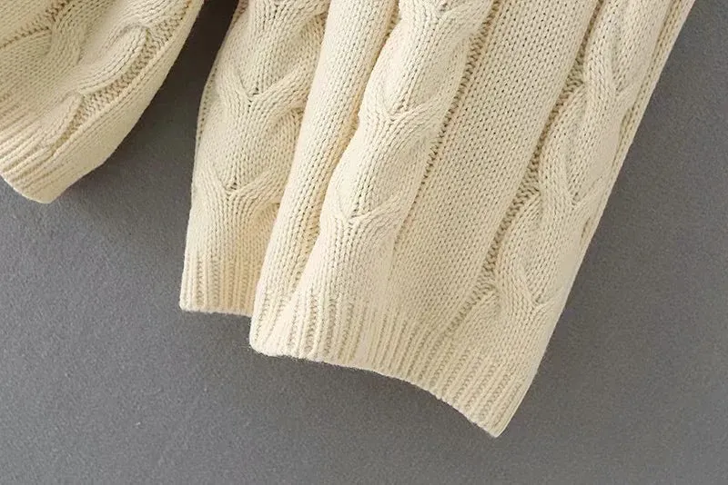 Knit V-neck Vest Sweaters Pants Two-piece Set