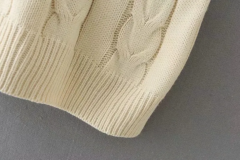 Knit V-neck Vest Sweaters Pants Two-piece Set