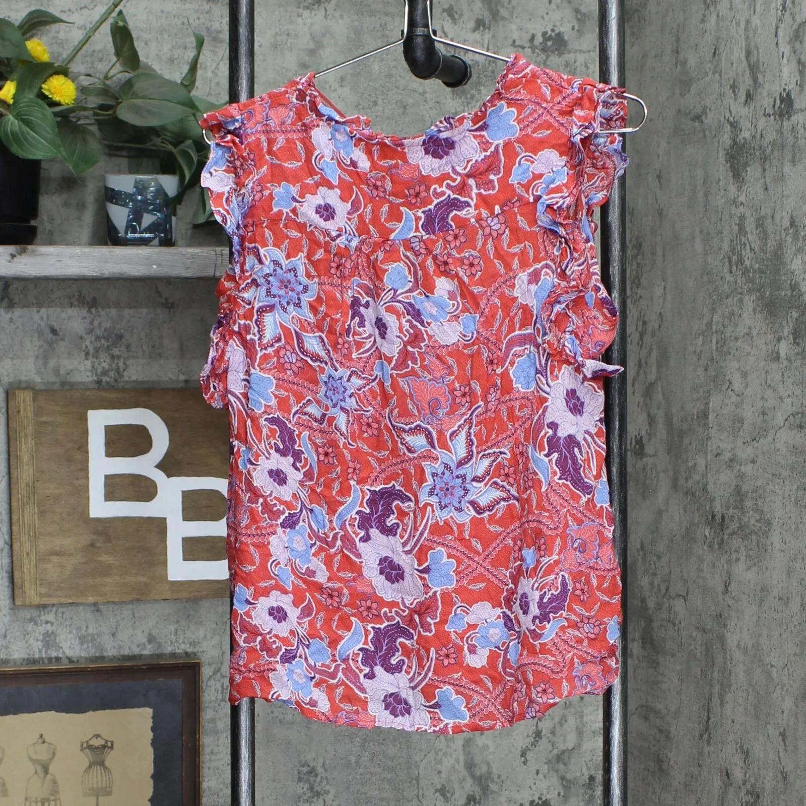 Knox Rose Women's Flutter Short Sleeve Top