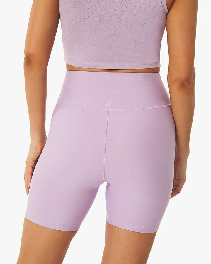 Lace Up Biker Shorts - Orchid
