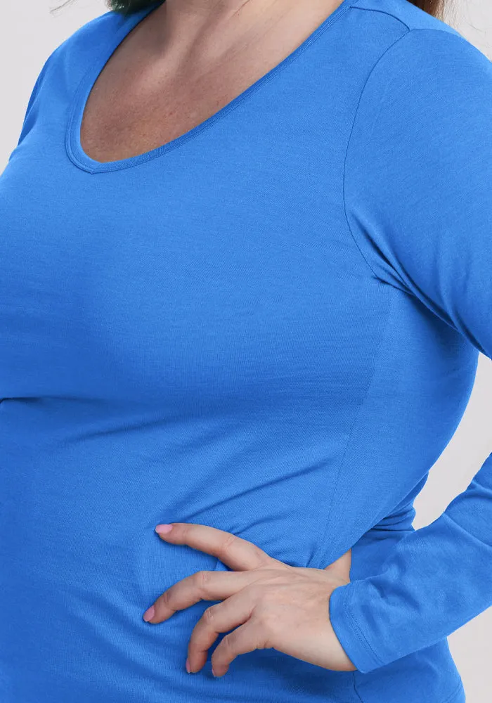 Layla V Neck Top - Blue Gelato