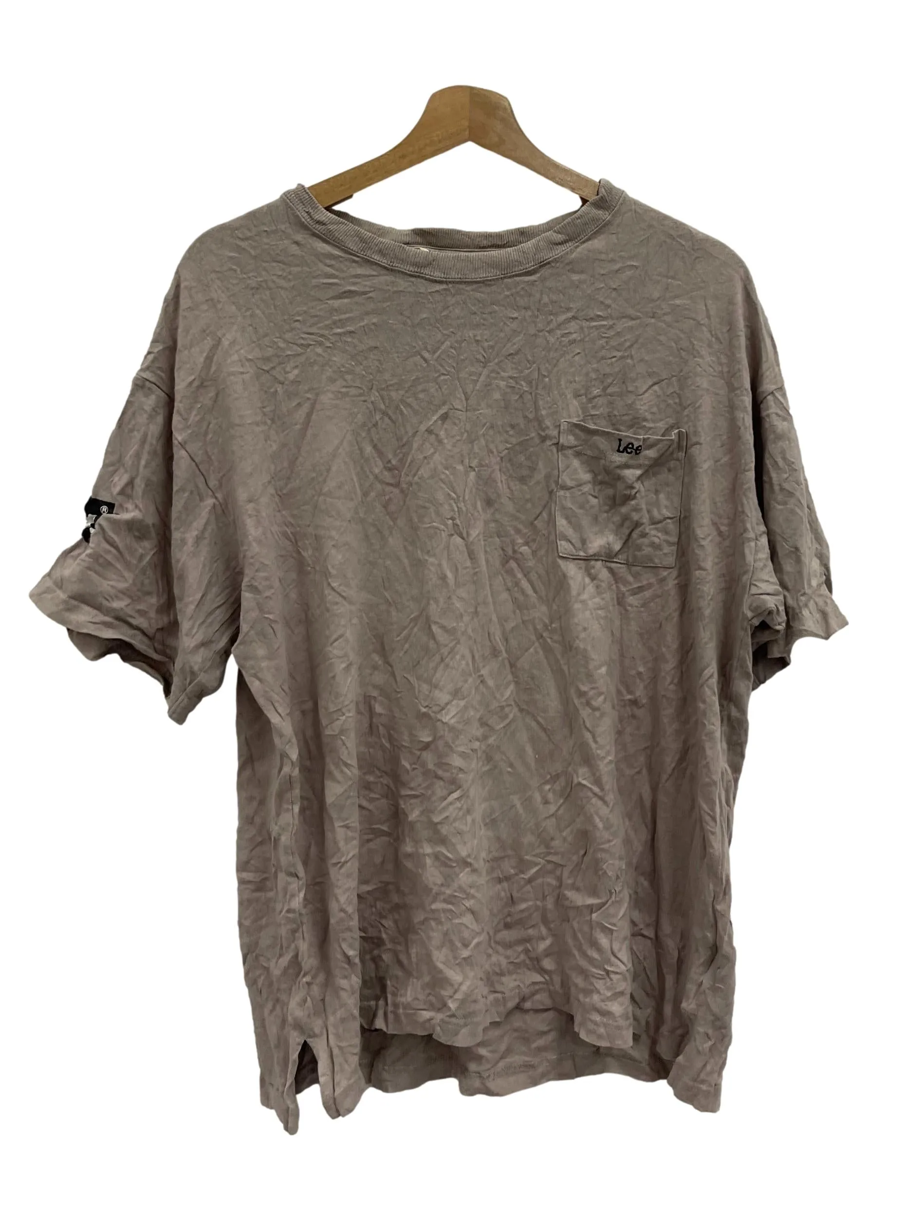 Light Brown Crewneck Pocket Tee