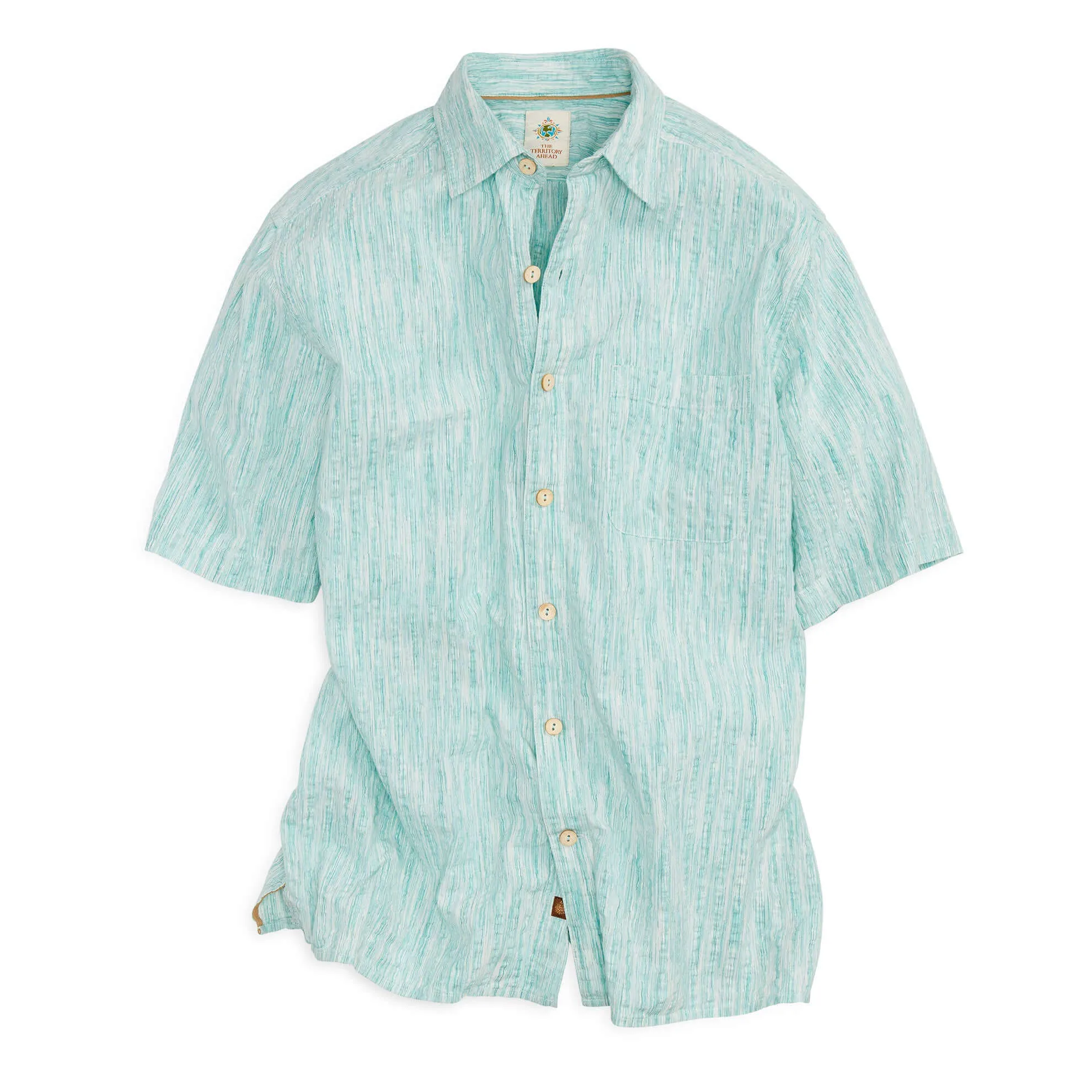Light Summer Rain Stripe Seersucker Shirt