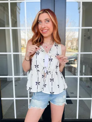 Love of Bows Peplum Top