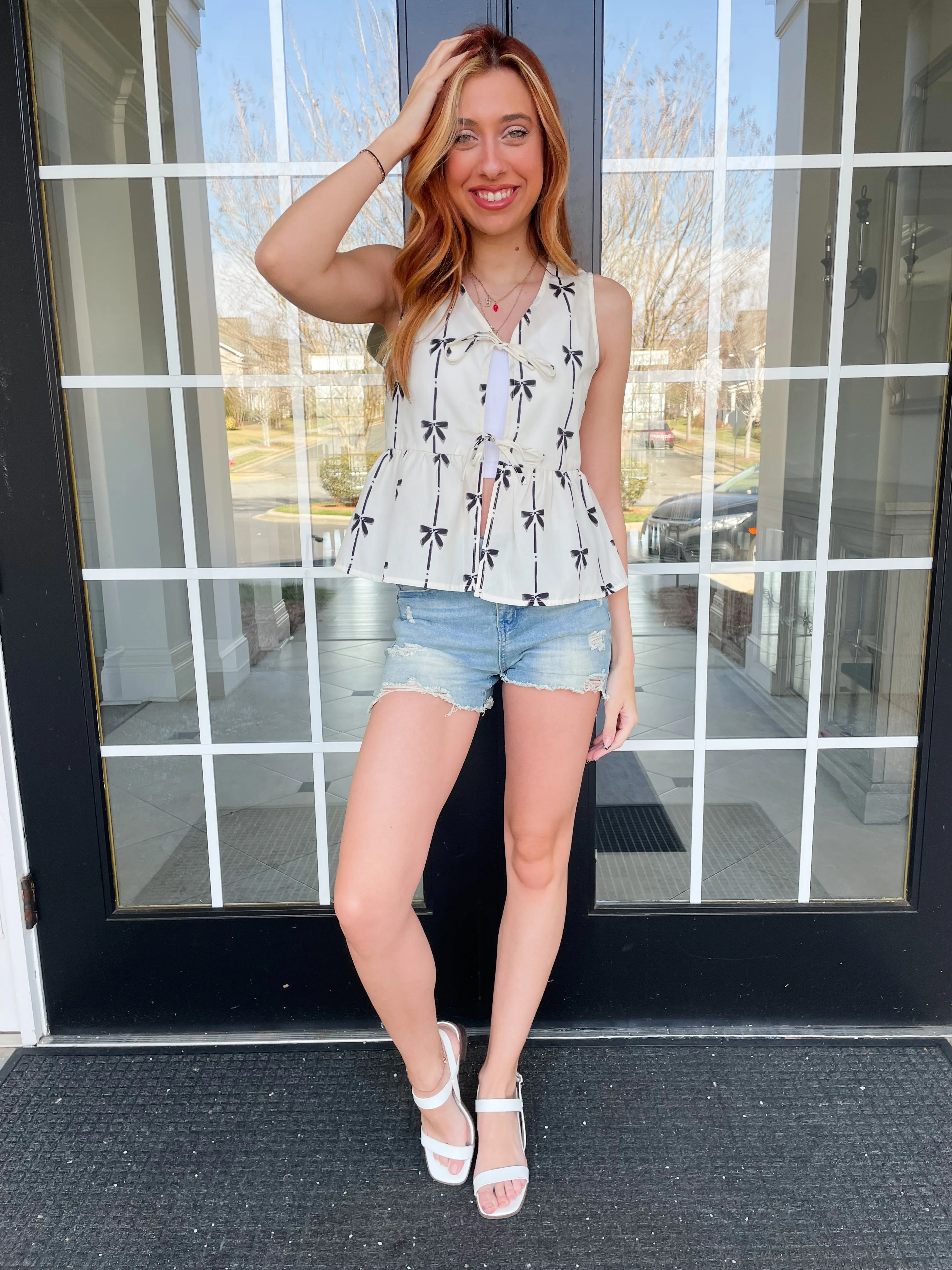Love of Bows Peplum Top