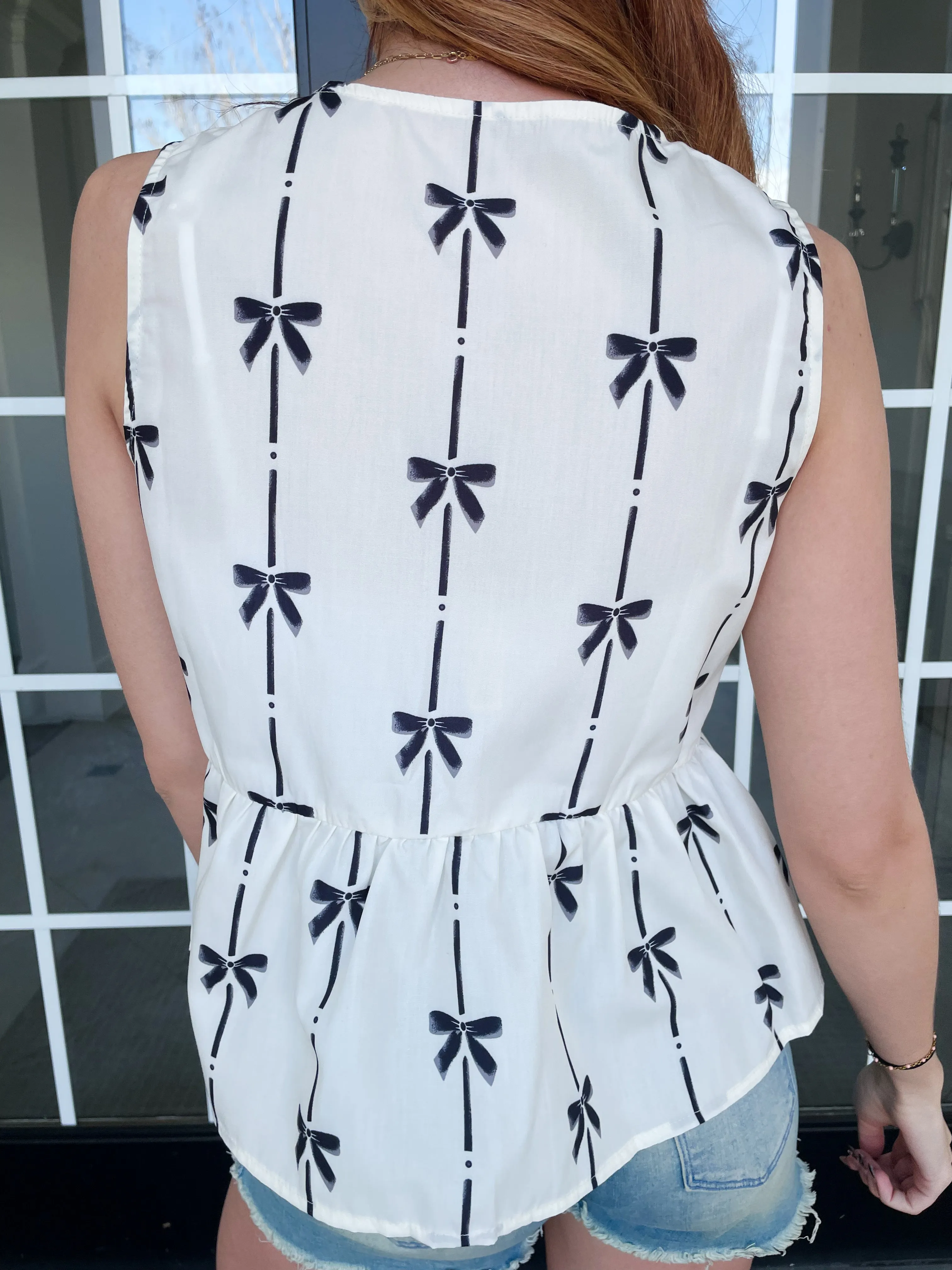 Love of Bows Peplum Top