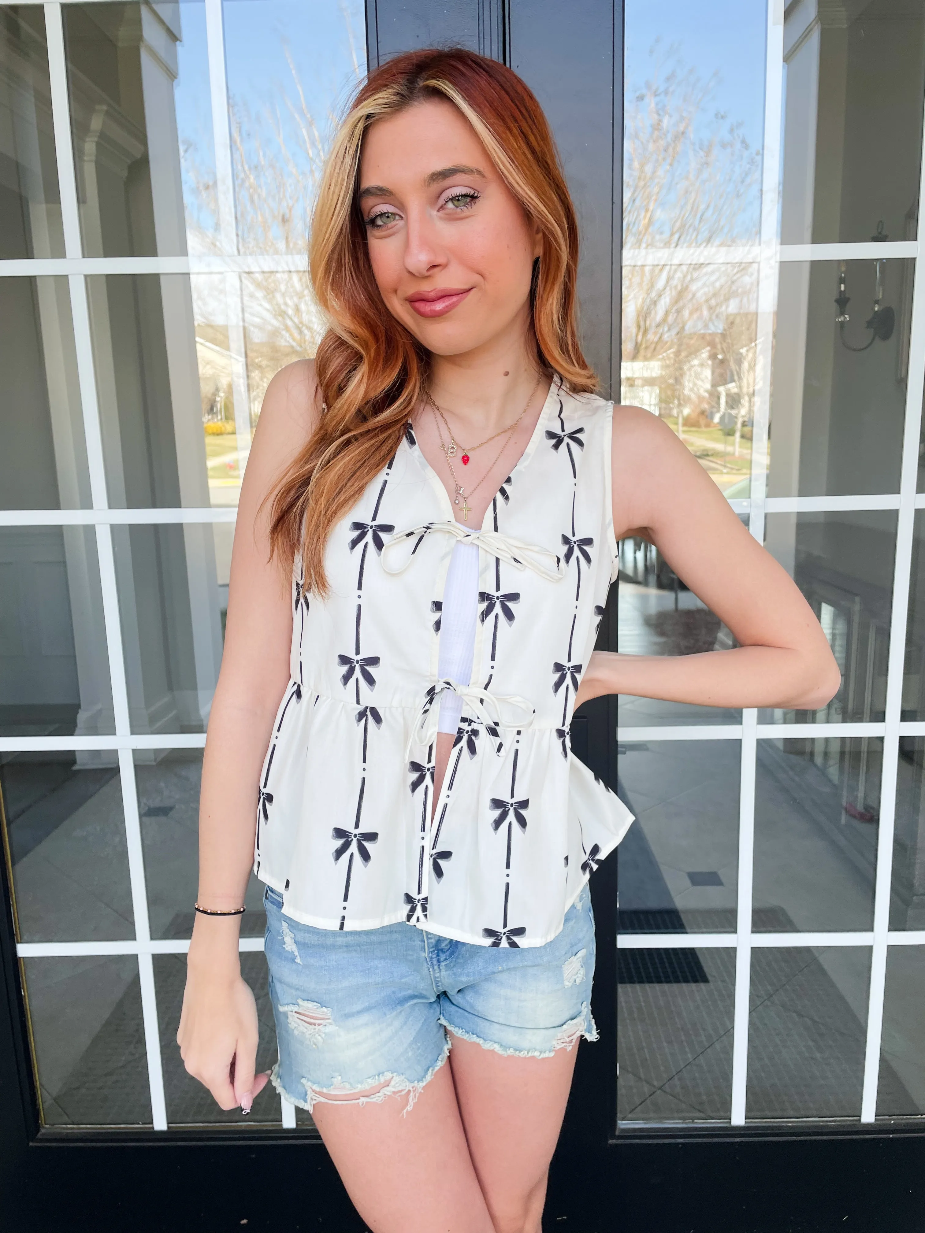Love of Bows Peplum Top