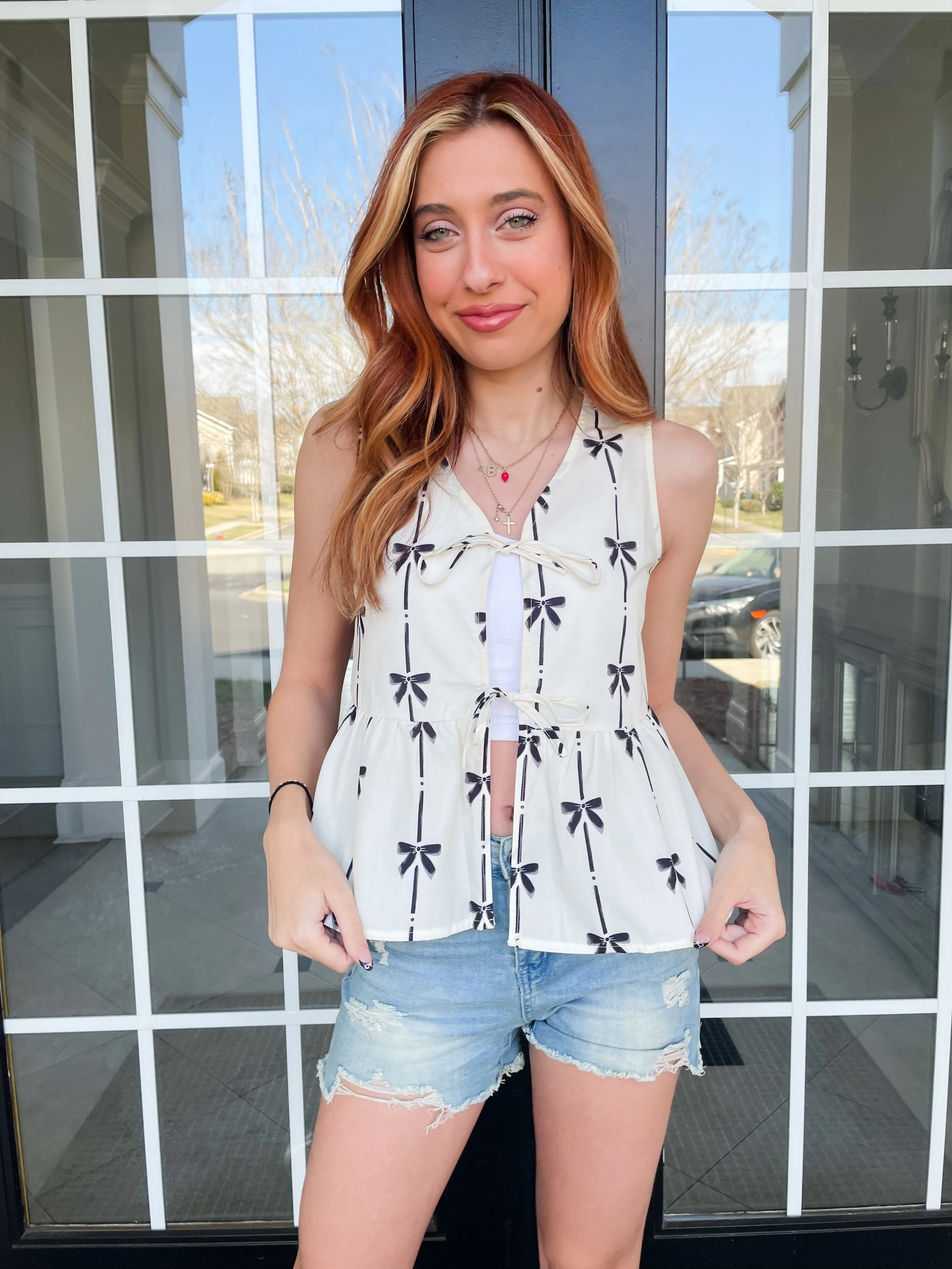 Love of Bows Peplum Top