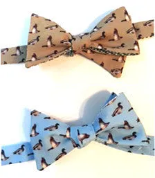 Mallard Duck Bow Tie - blue