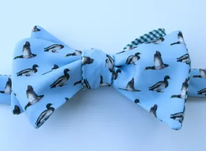 Mallard Duck Bow Tie - blue