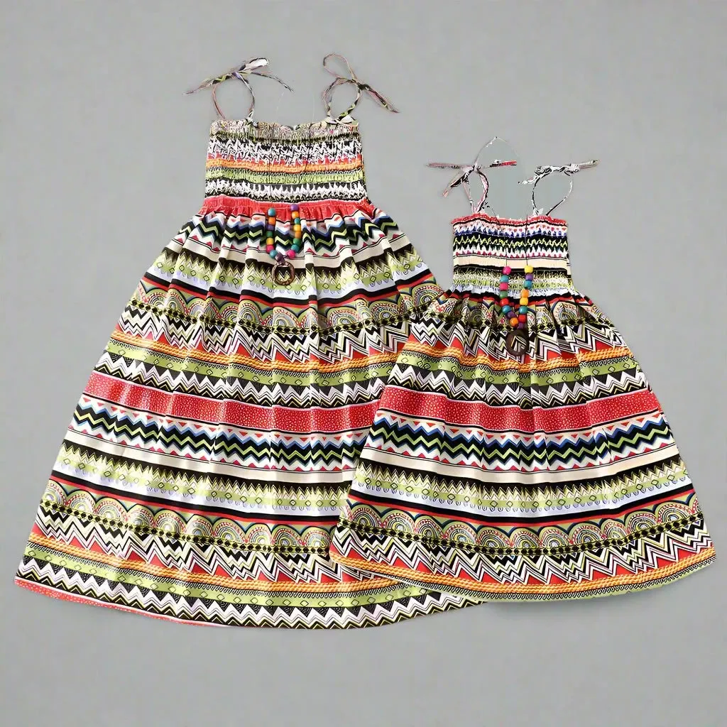Matching Mommy & Me Smocked Sundresses  Vibrant Floral and Patterned Summer Dresses