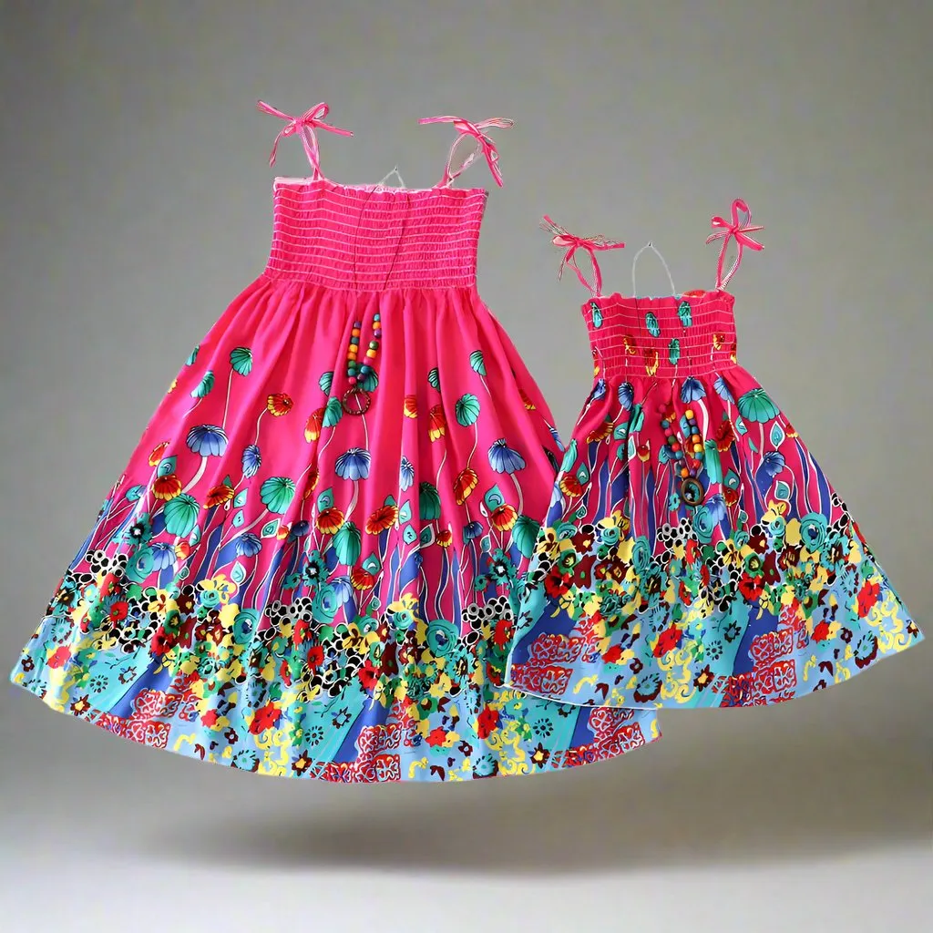 Matching Mommy & Me Smocked Sundresses  Vibrant Floral and Patterned Summer Dresses