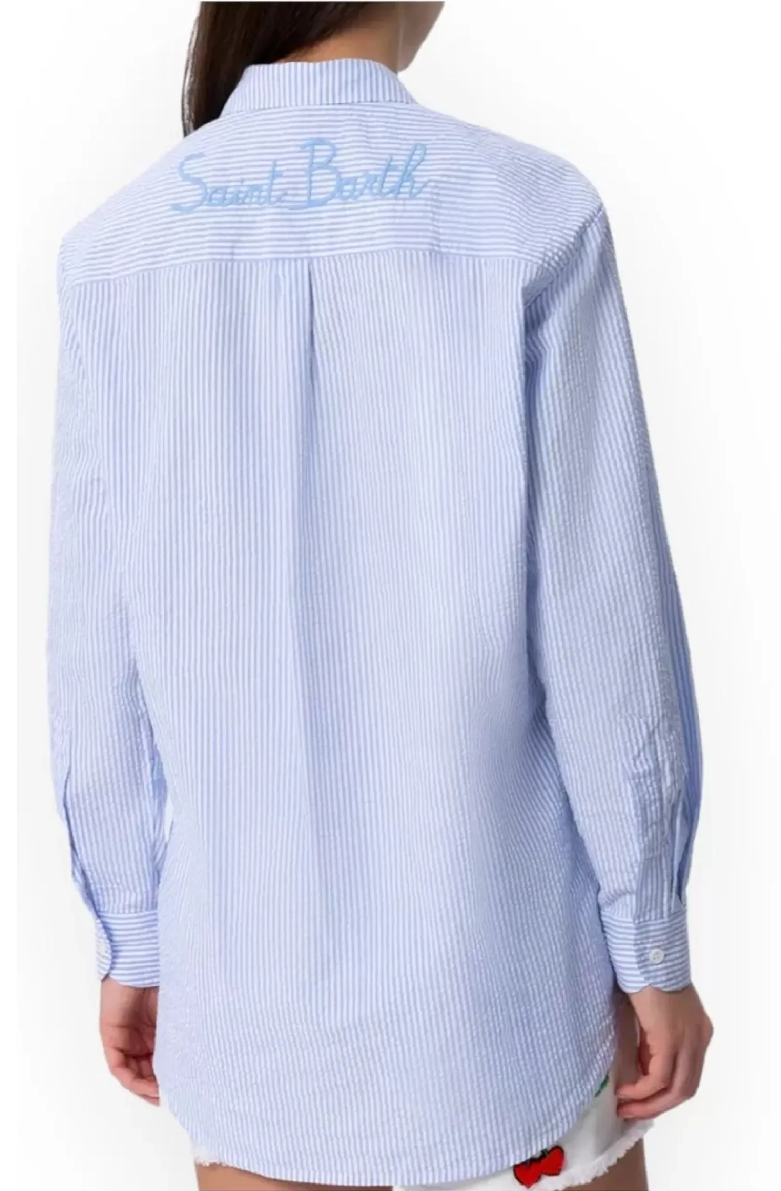 MC2 SAINT BARTH Women Cotton Shirts Brigitte Striped