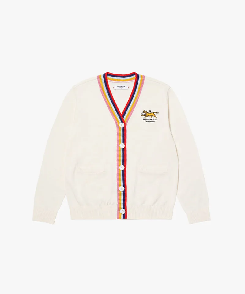 MCC Women's V-Neck Knit Cardigan - Cream