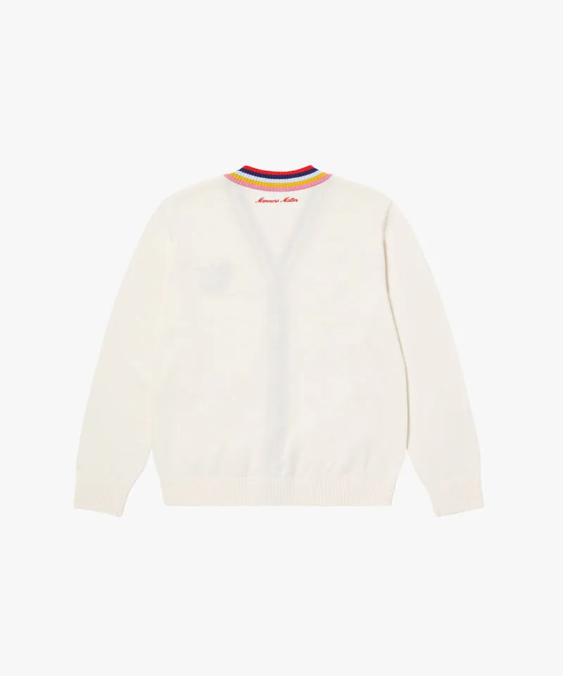MCC Women's V-Neck Knit Cardigan - Cream