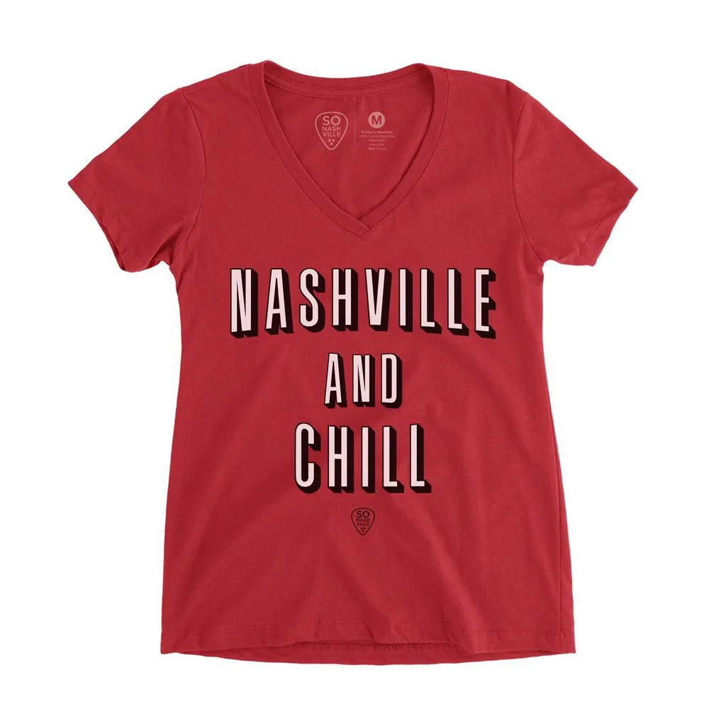 Nashville and Chill - Women's V-Neck