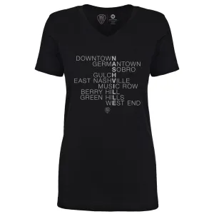 Nashville Neighborhoods - Women's V-Neck