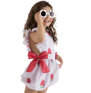New In Meia Pata Girls Watermelon Jumpsuit SS25- Pre Order