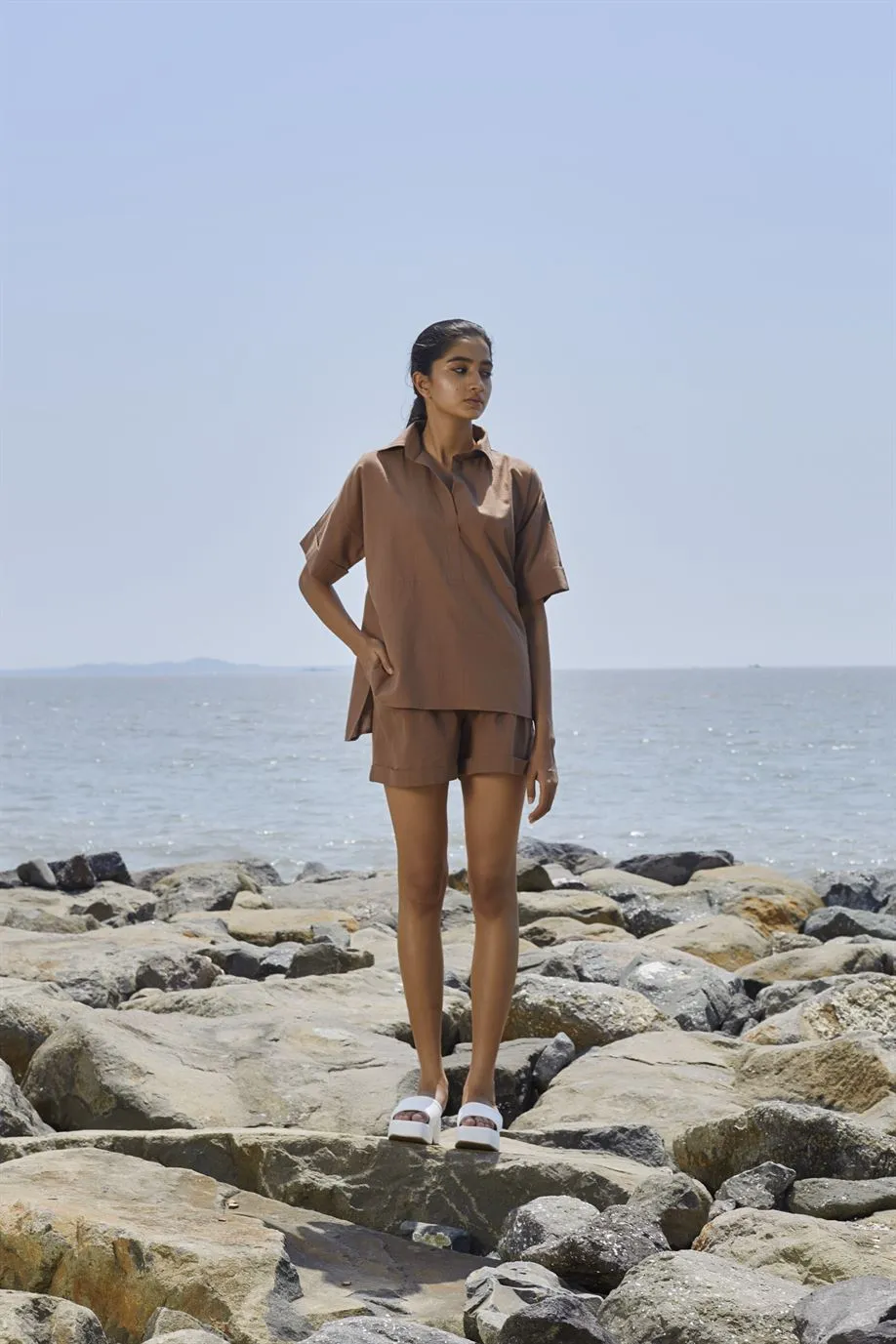 New Season Summer/Fall 24-Top Ekin Cotton Beige-MT Ekin Shirt-NA Slub Beige-Fashion Edit Mati