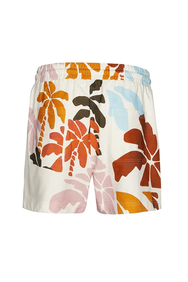 ORANGE PRINT SWEATER QUALITY SHORTS