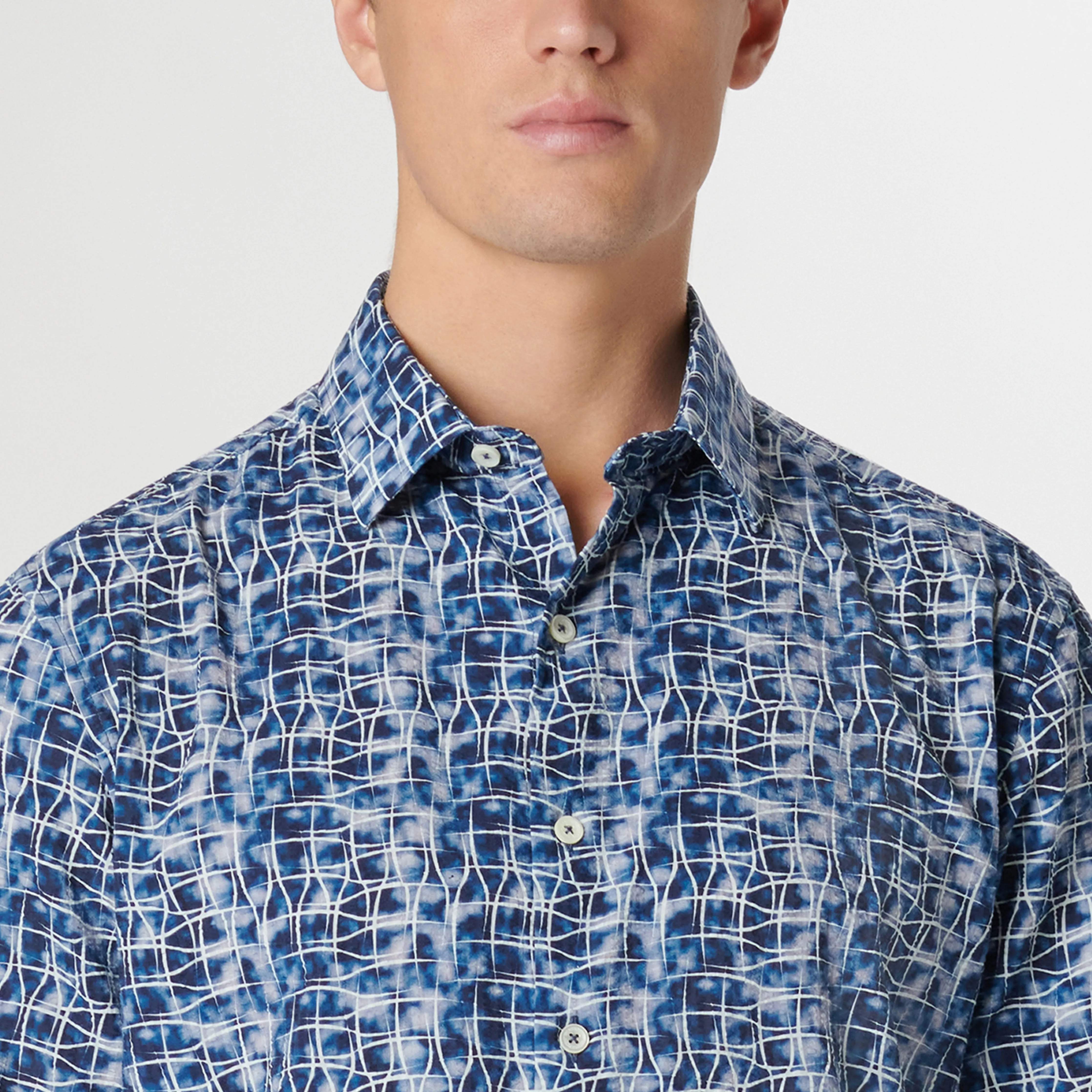Orson Asymmetric Check Short Sleeve Shirt