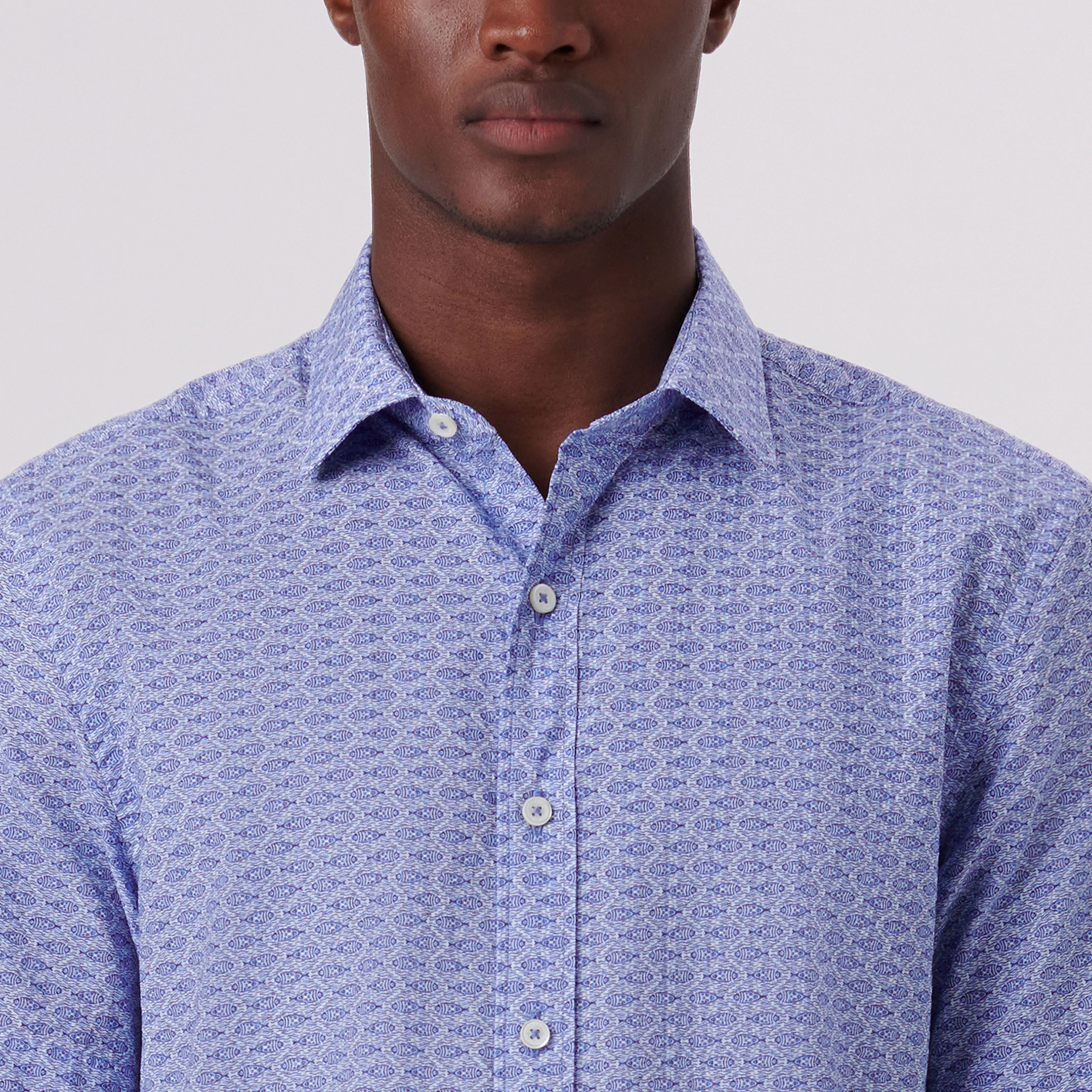 Orson Fish Print Short Sleeve Shirt