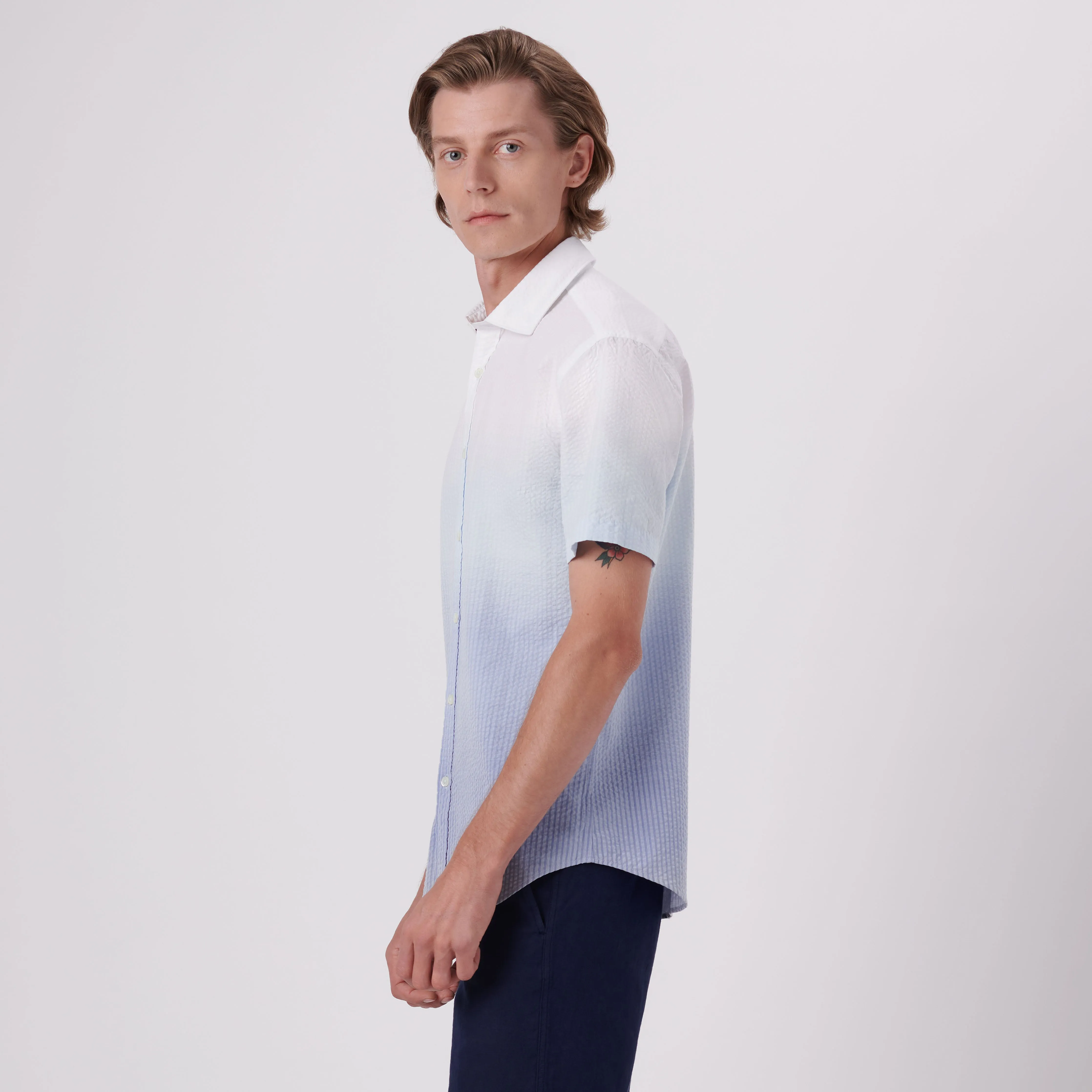 Orson Ombre Seersucker Short Sleeve Shirt
