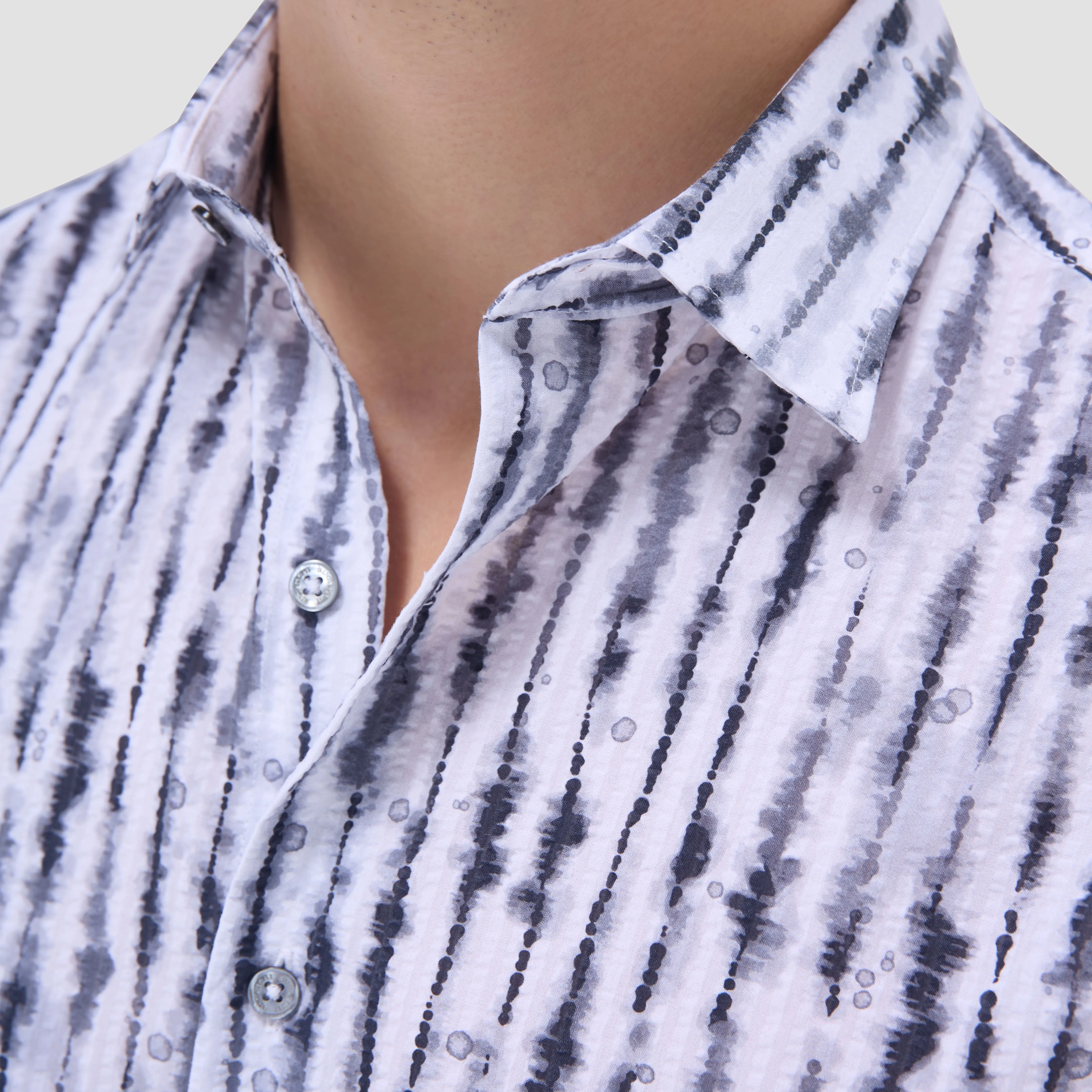Orson Shibori Seersucker Short-Sleeve Shirt