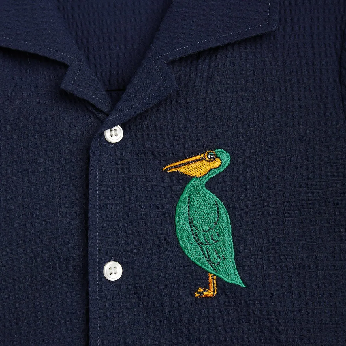 Pelican Woven Shirt - Gewebtes Kurzarmhemd aus GOTS Bio-Baumwolle