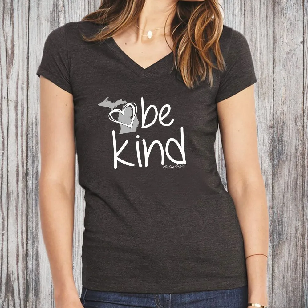 "Michigan Be Kind" Women's V-Neck