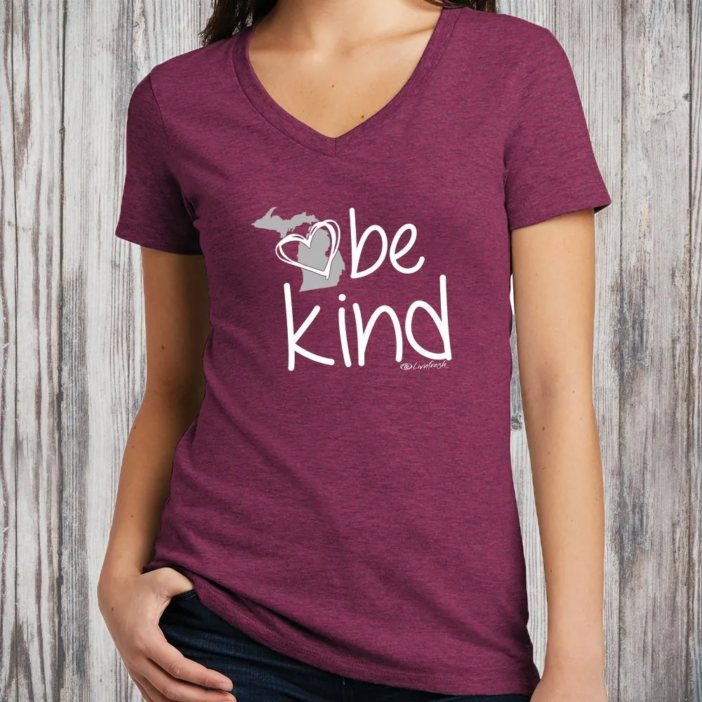 "Michigan Be Kind" Women's V-Neck