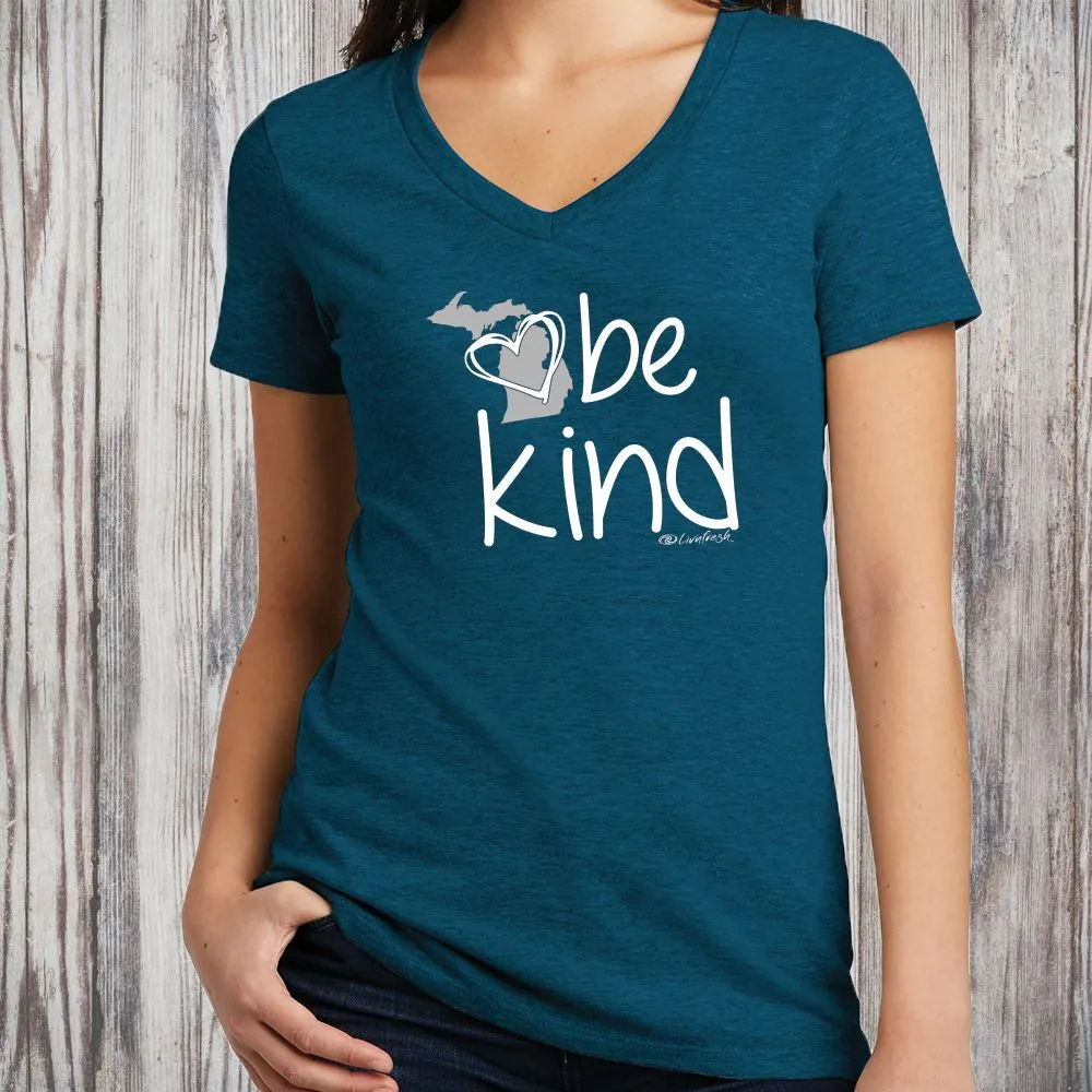 "Michigan Be Kind" Women's V-Neck