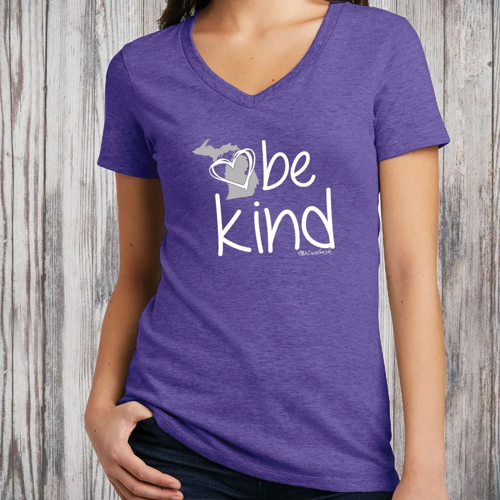 "Michigan Be Kind" Women's V-Neck