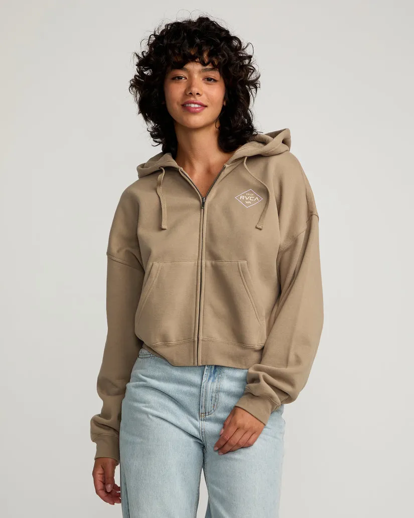 RVCA Womens Court Zip Hoodie