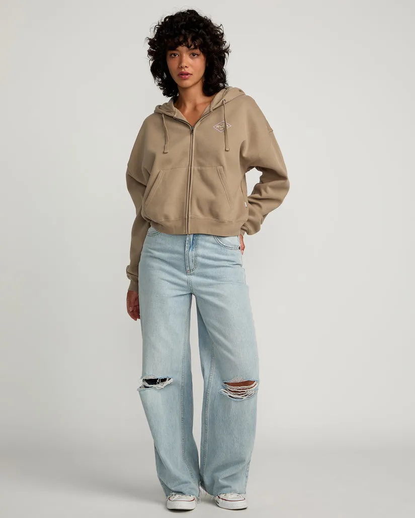 RVCA Womens Court Zip Hoodie