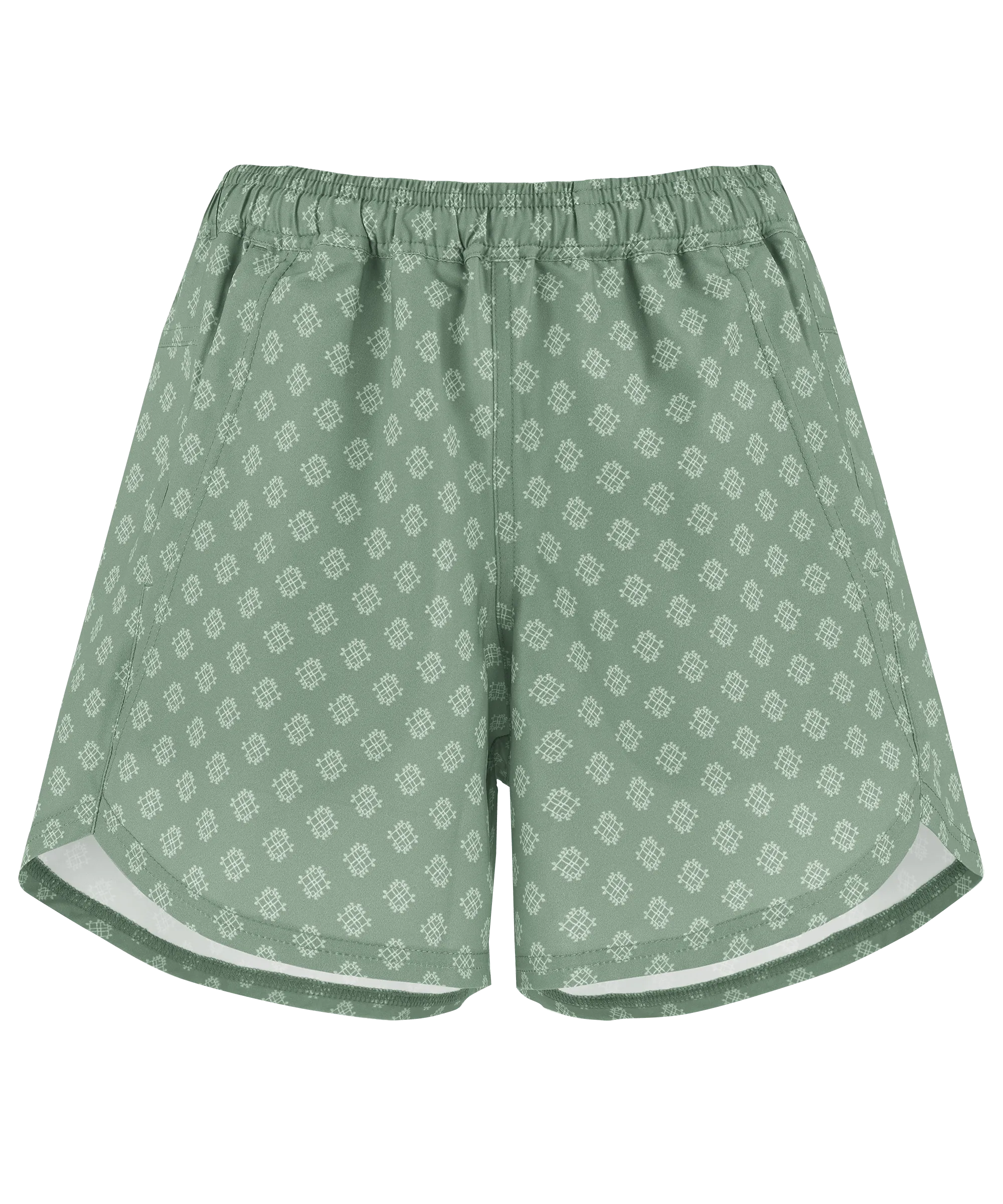 Sajilo Pull-On Shorts - Thyme Micro Geo