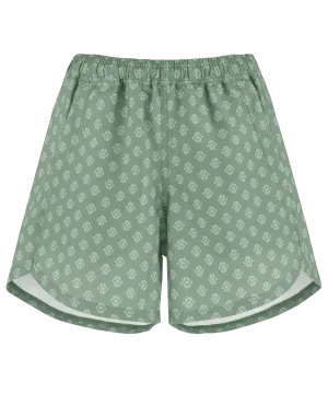 Sajilo Pull-On Shorts - Thyme Micro Geo