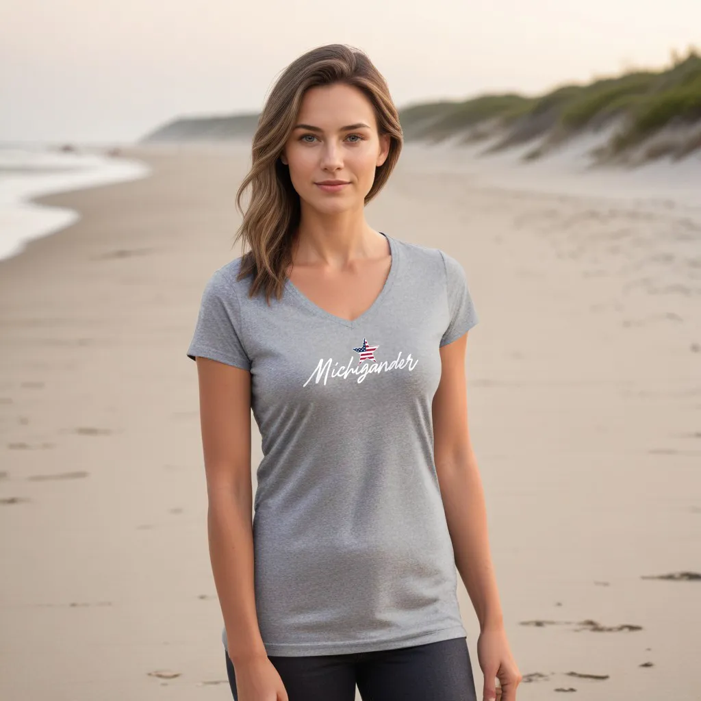 SALE "Flag Michigander" Women's V-Neck