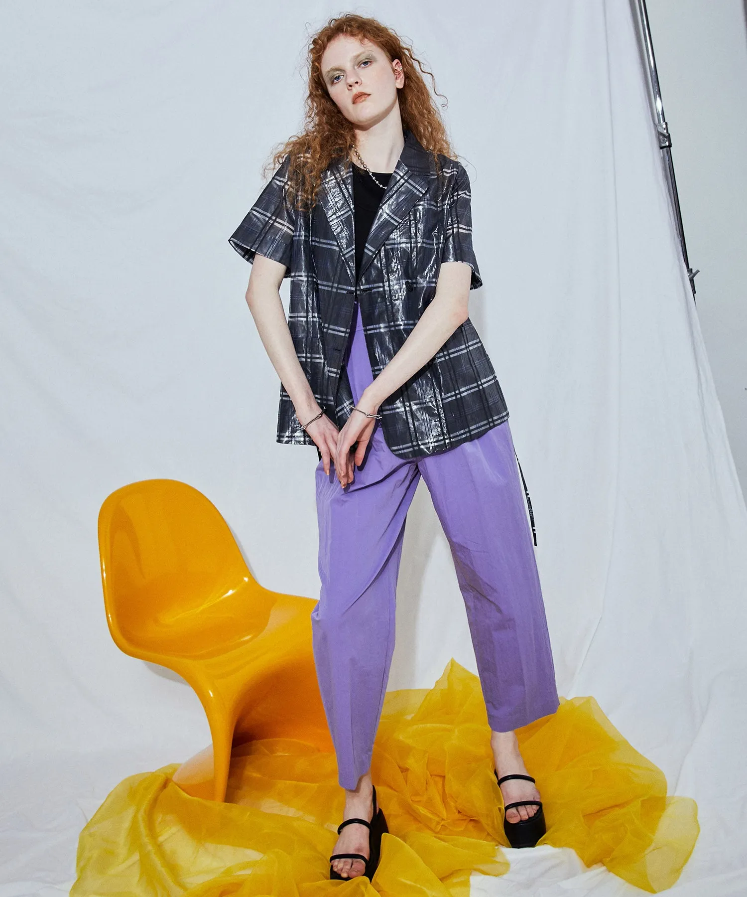 【SALE】Sheer Check Shirt Jacket
