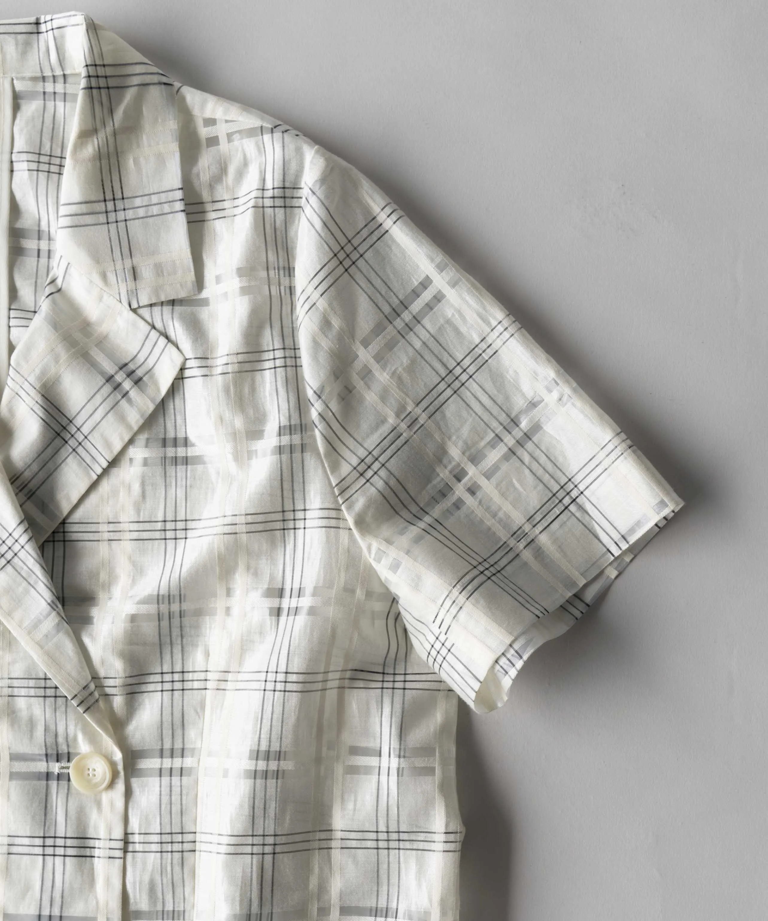 【SALE】Sheer Check Shirt Jacket