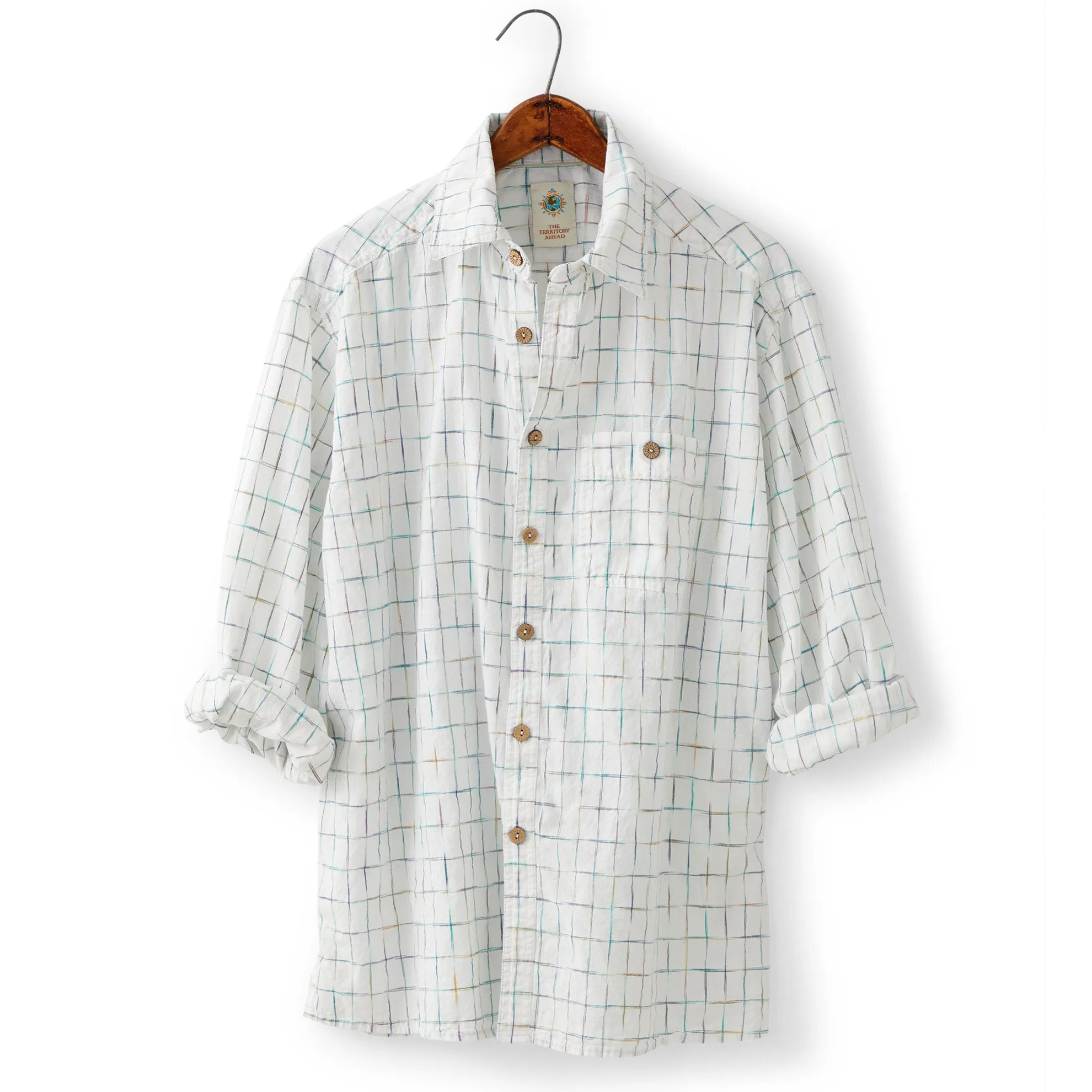 Sayulita Space-Dyed Check Shirt - Tall