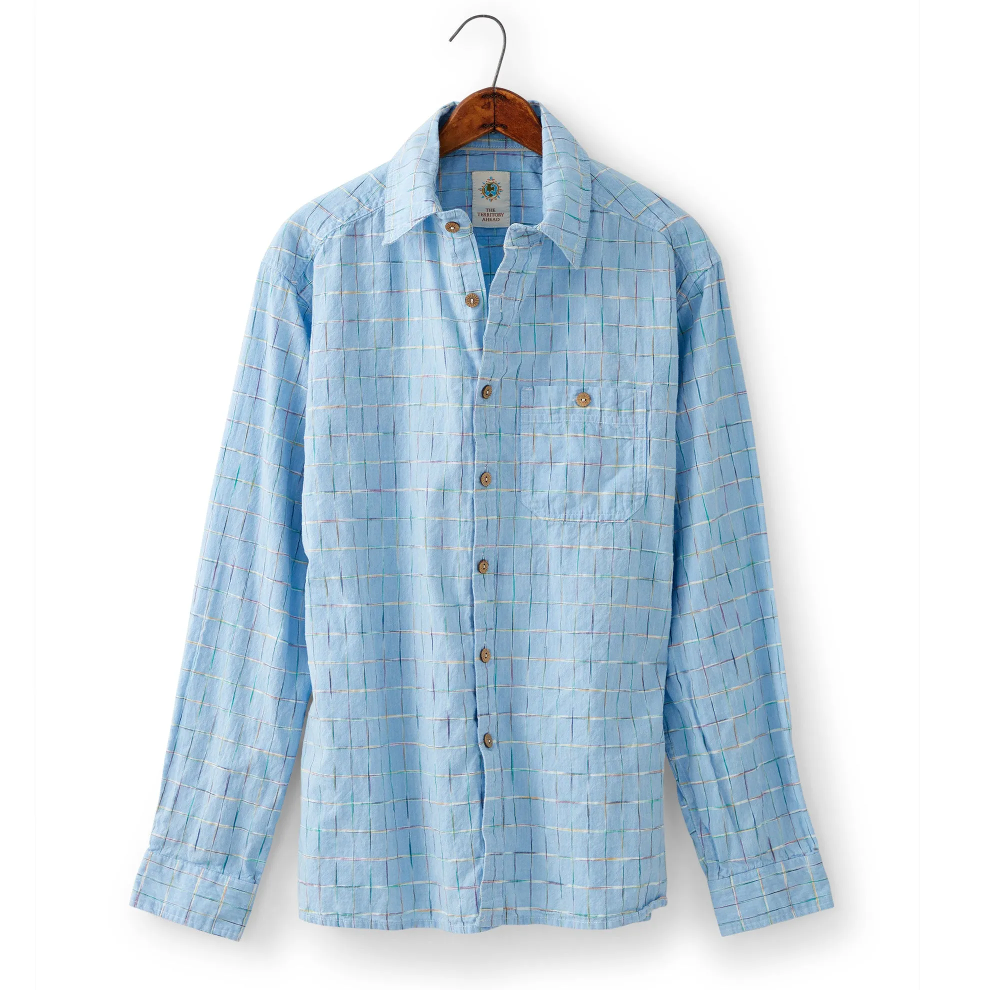 Sayulita Space-Dyed Check Shirt - Tall