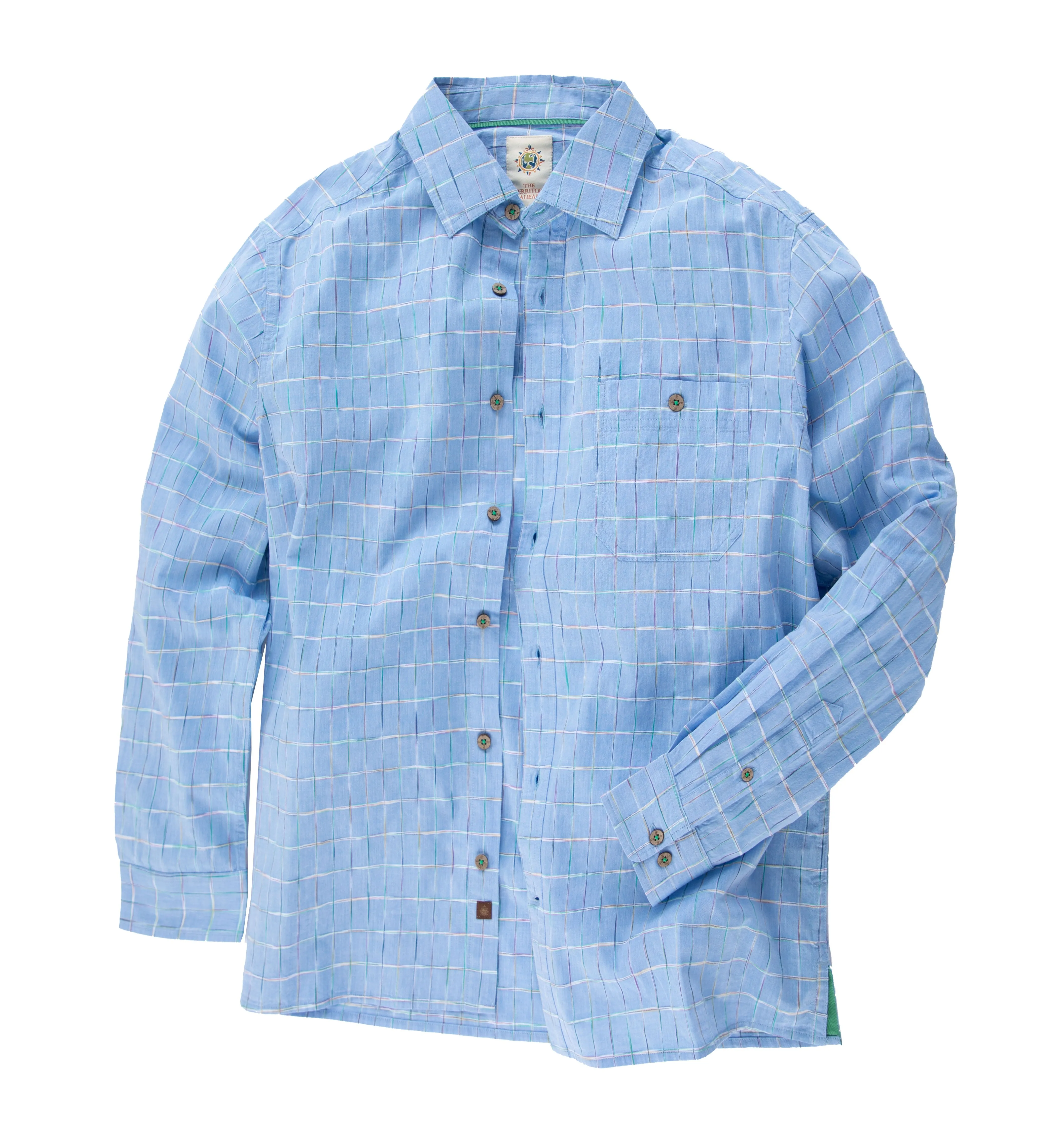 Sayulita Space-Dyed Check Shirt - Tall