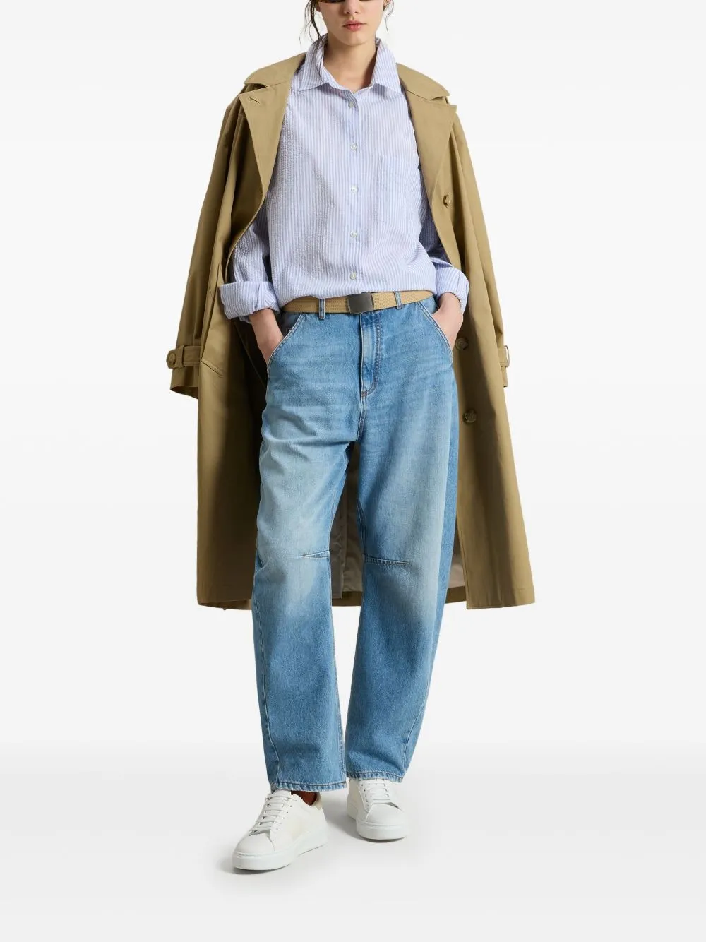Seersucker cotton shirt