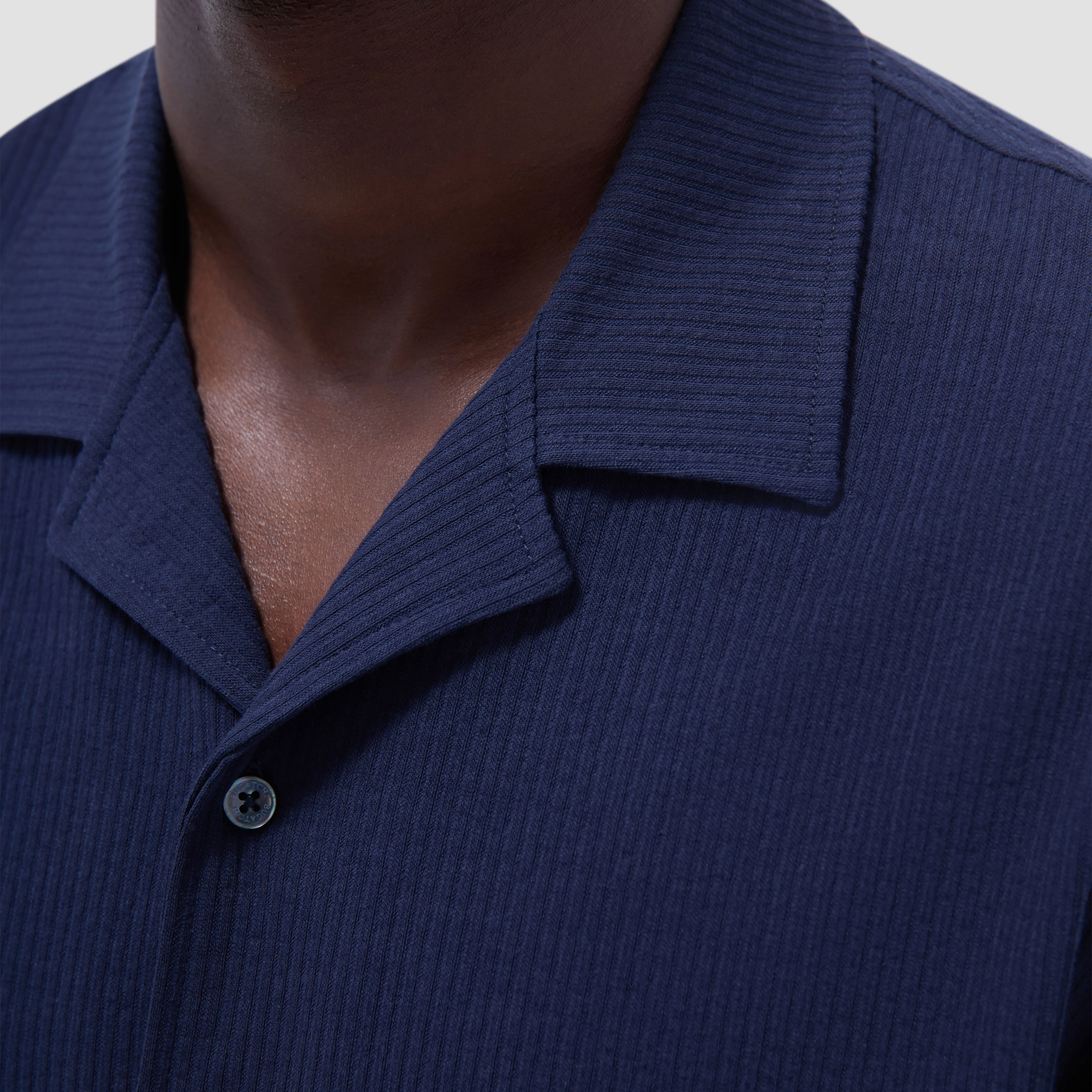 Seersucker Crinkled Camp Shirt
