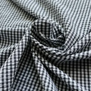 Seersucker Fabric -Red and black
