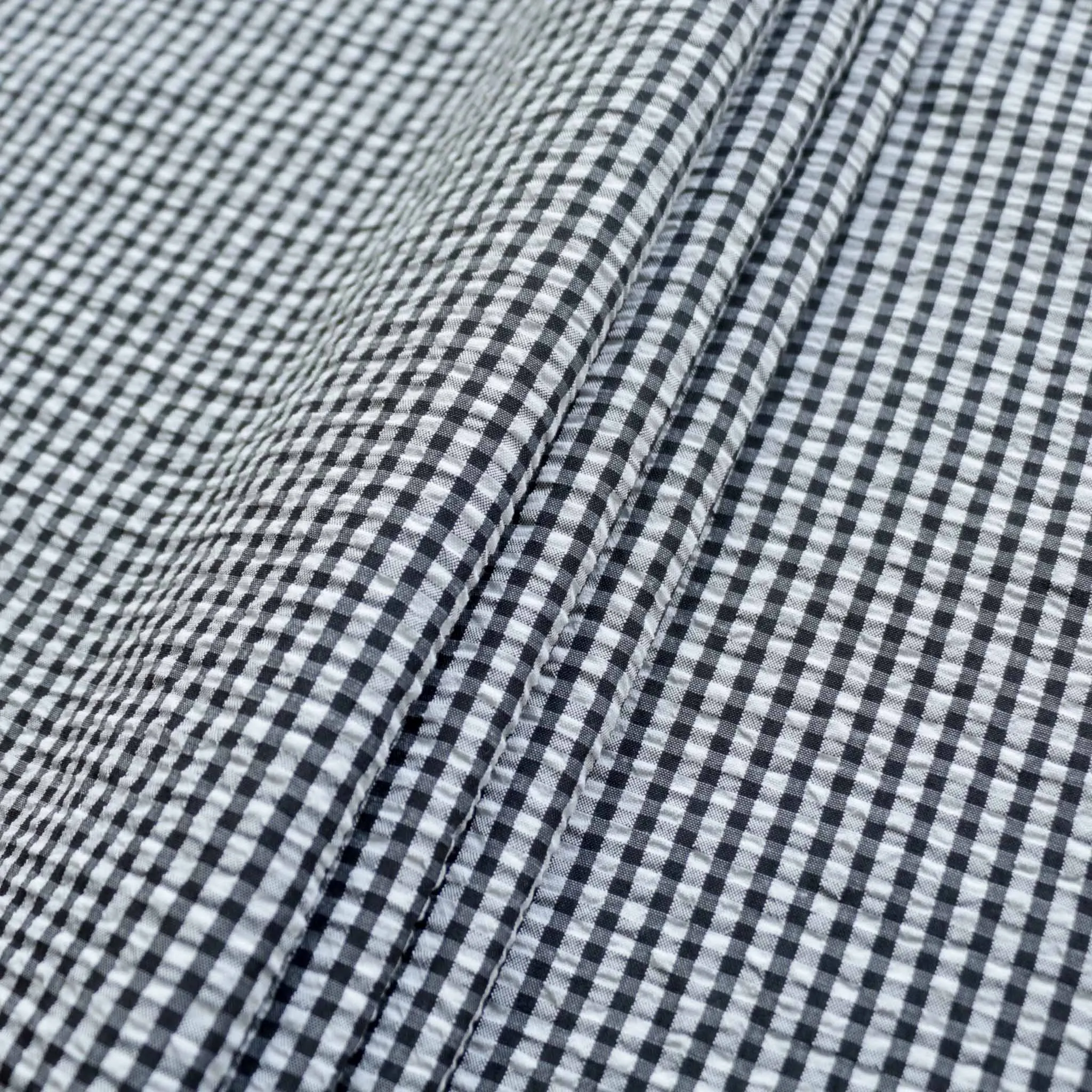 Seersucker Fabric -Red and black