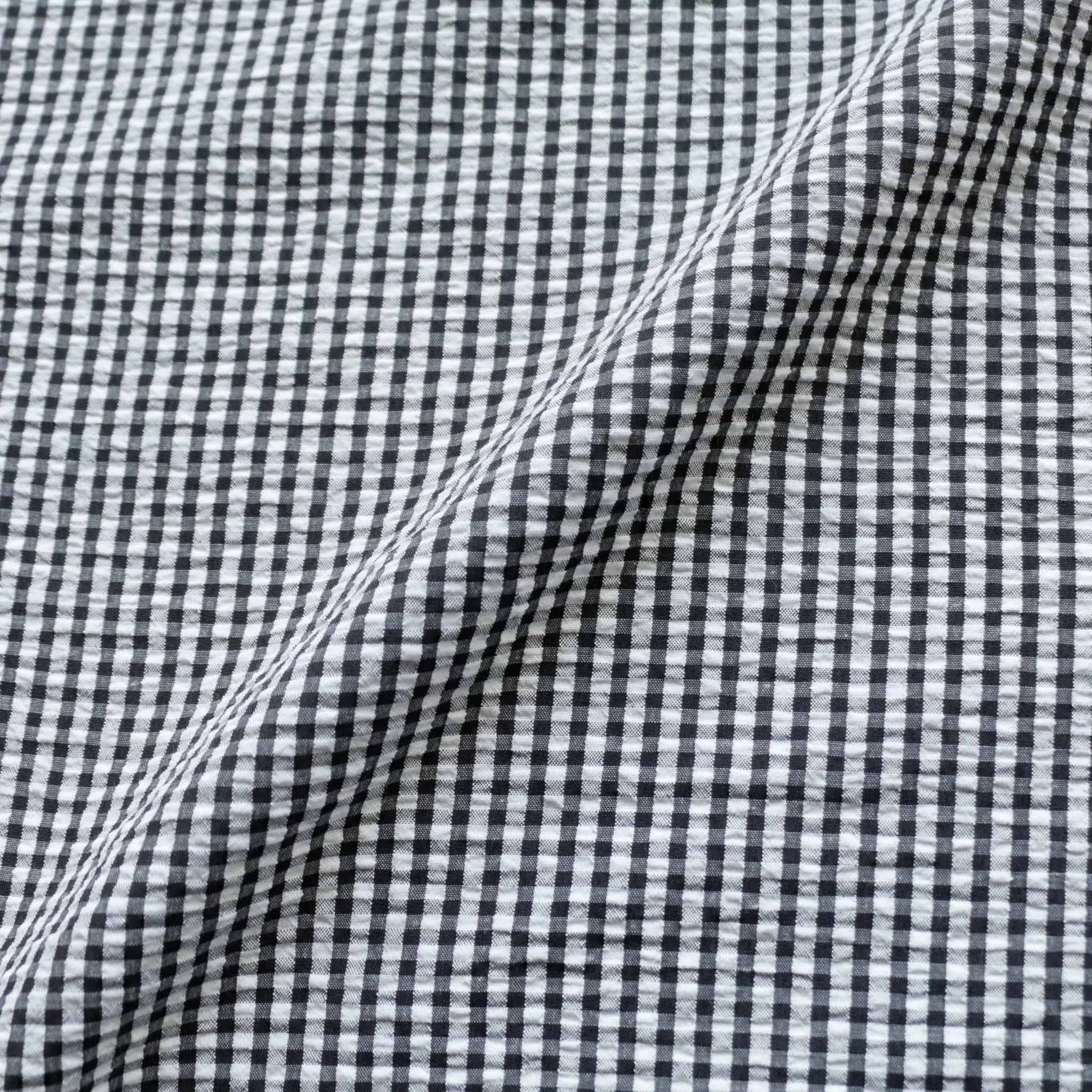 Seersucker Fabric -Red and black