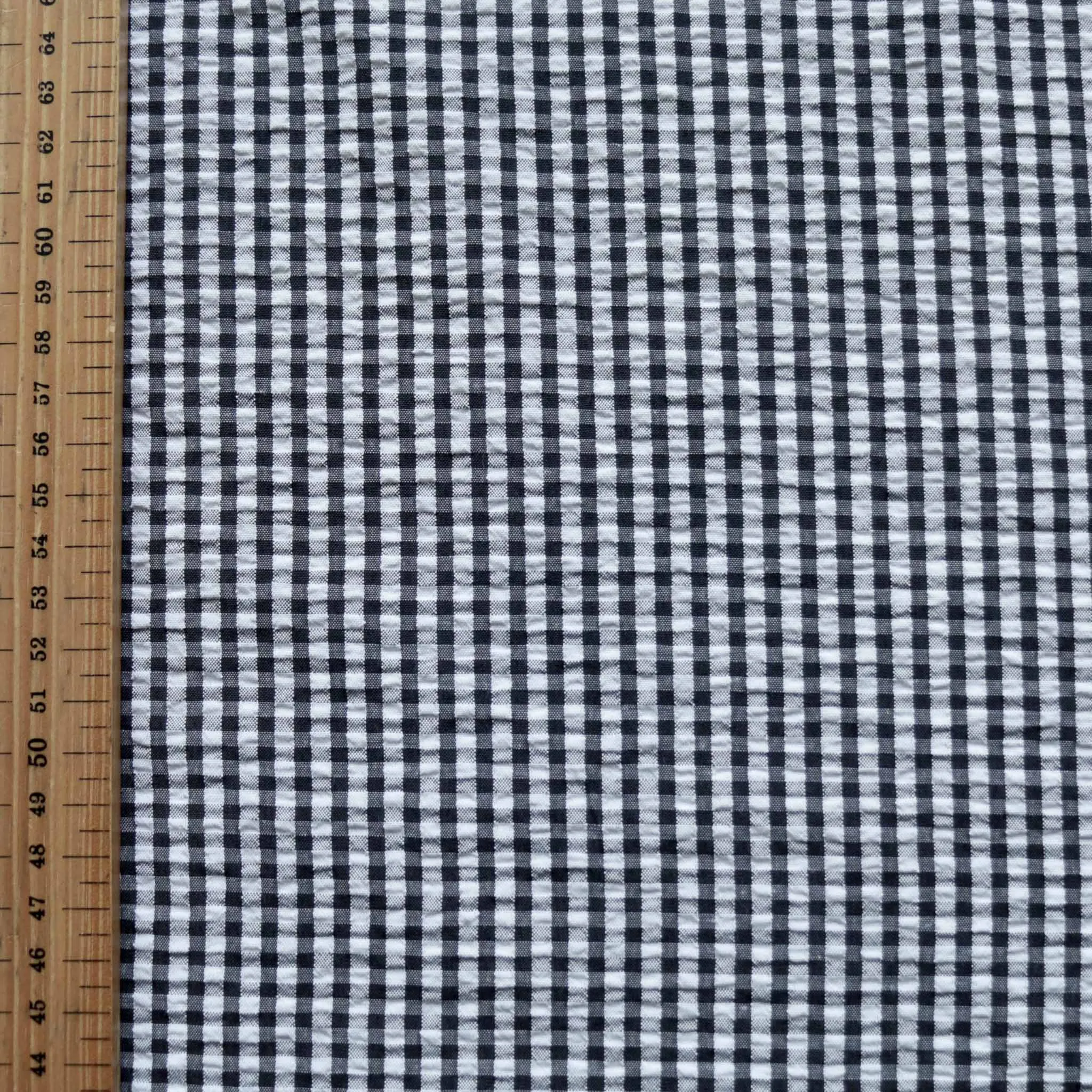 Seersucker Fabric -Red and black