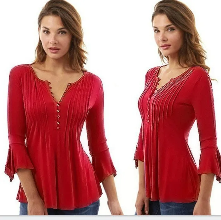 Seven Point Flared Sleeve T-Shirts 5078